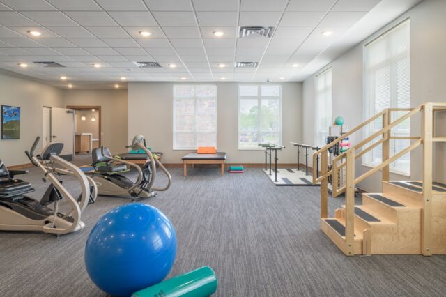 Senior physical therapy room